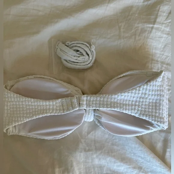 Aerie jacquard tie bikini top size S - Picture 2 of 7